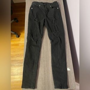 Black Skinny Ripped Jeans 4